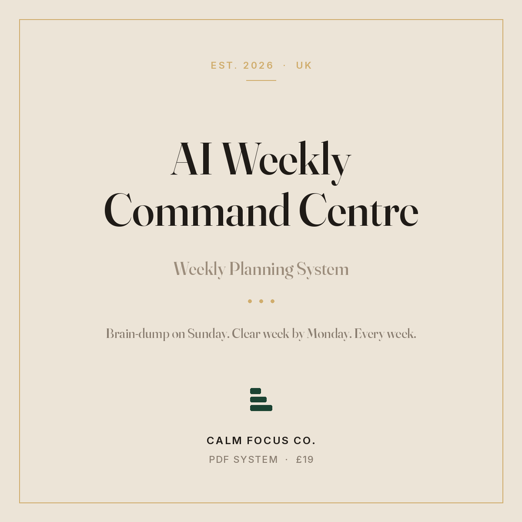AI Weekly Command Centre cover