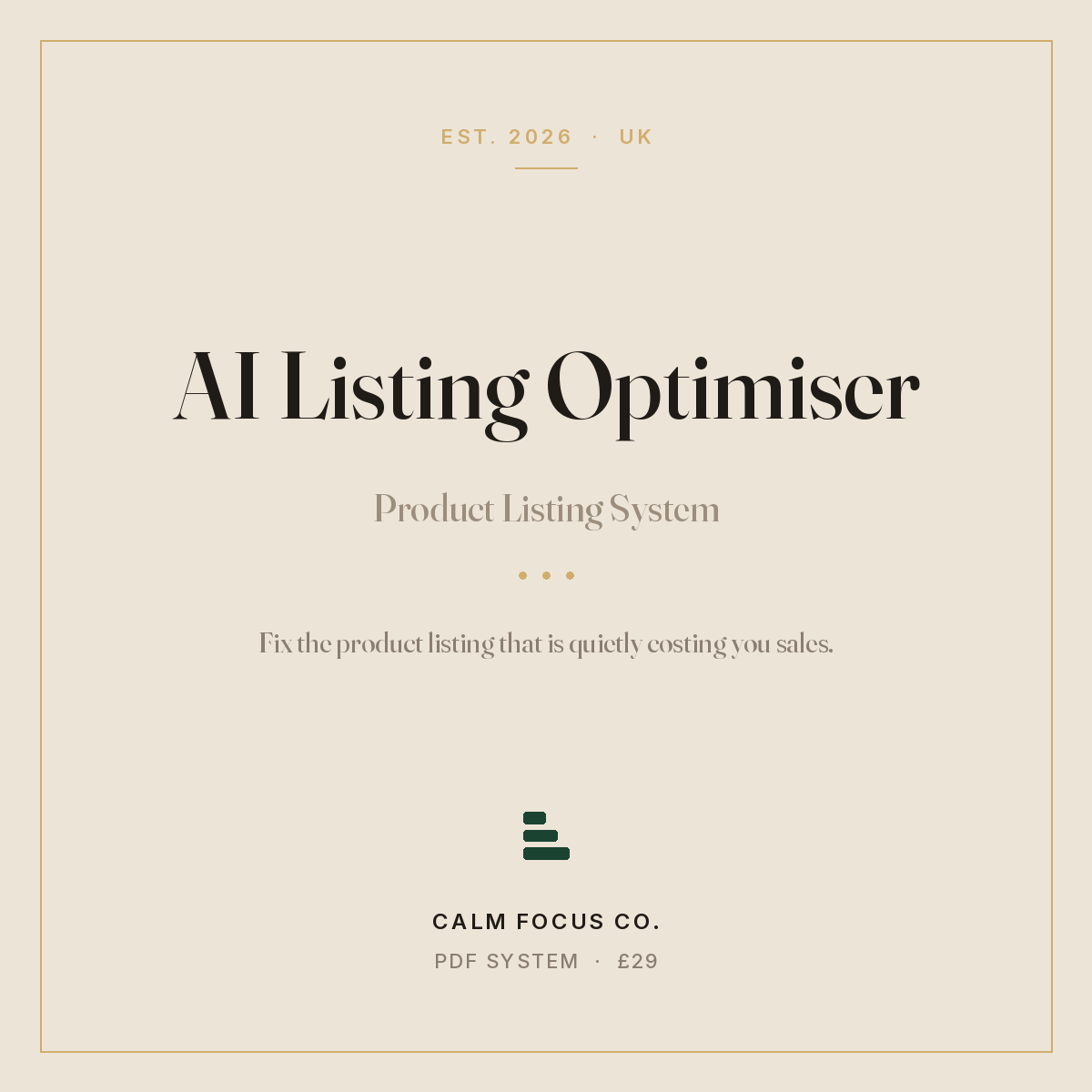 AI Listing Optimiser cover
