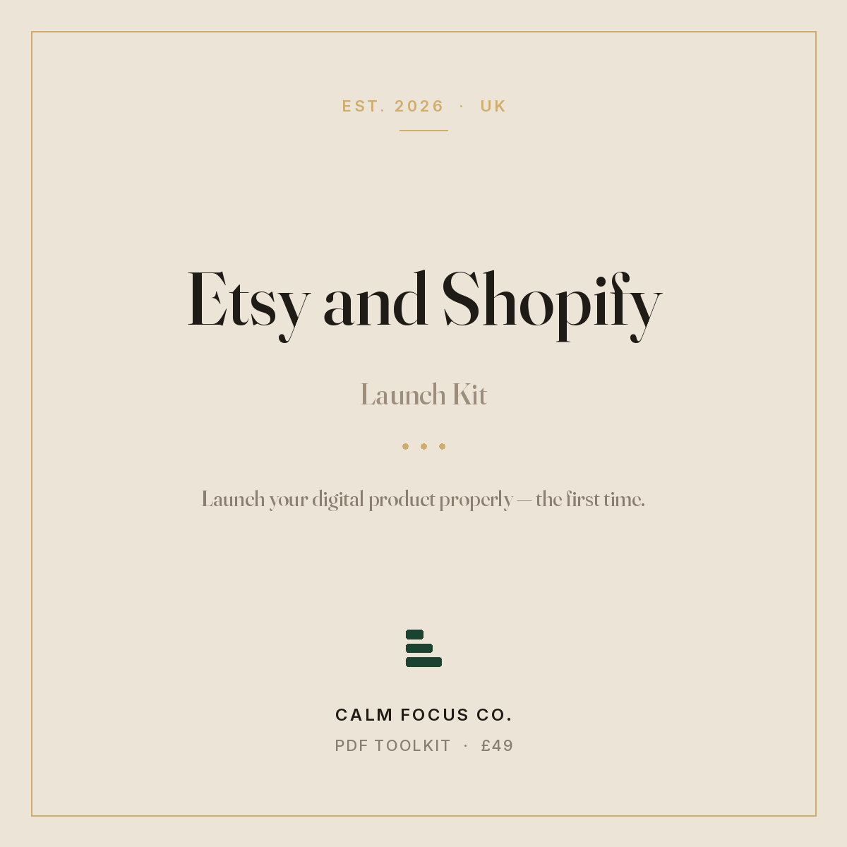 Etsy & Shopify Launch Kit cover
